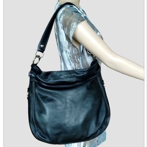 Coach Hand Bag With Silver Metal Hardware